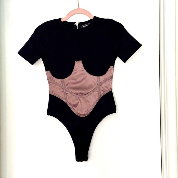 Manière De Voir Black Corset Bodysuit – Size UK 8 runs small 
US 2 - Picture 3 of 7